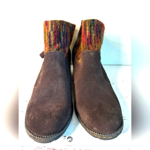 BOC Bendell Leather Booties in Dark Brown size 8 Fall Sweater Cozy Heel - Picture 3 of 8